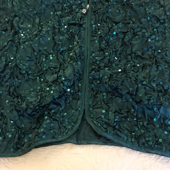 S Levine, Sequined Jacket, Size XL, green color - Picture 9 of 15